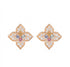 Pendientes multipiedra Princesa Flor en oro rosa de 18 quilates